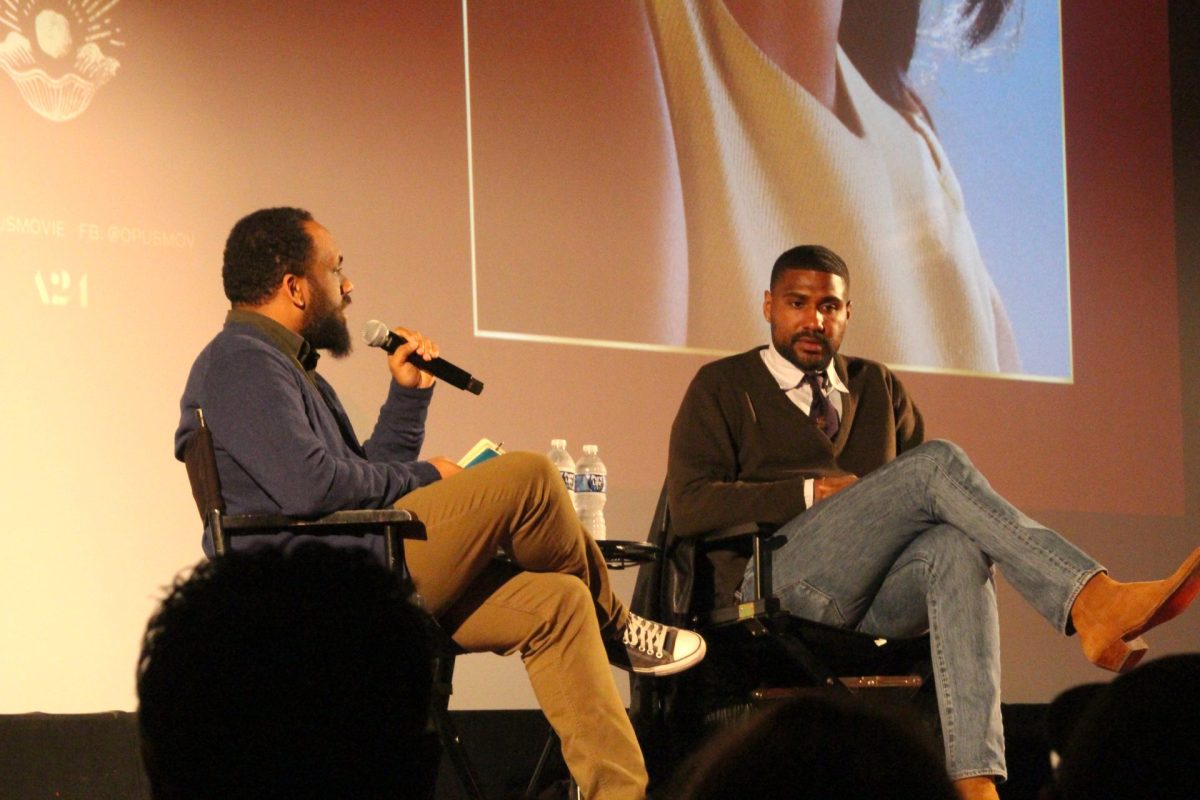 Associate editor at RogerEbert.com, Robert Daniels, left, and Mark Anthony Green speak the importance of journalism in the modern day on Tuesday, March 4, 2025. Green is a former editor at GQ with a focus on fashion.