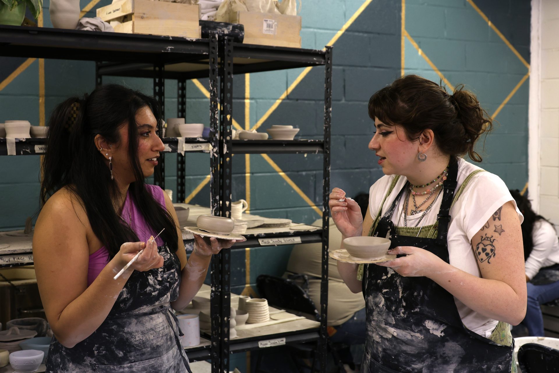 Covered in clay, open to love: pottery blind dates take shape