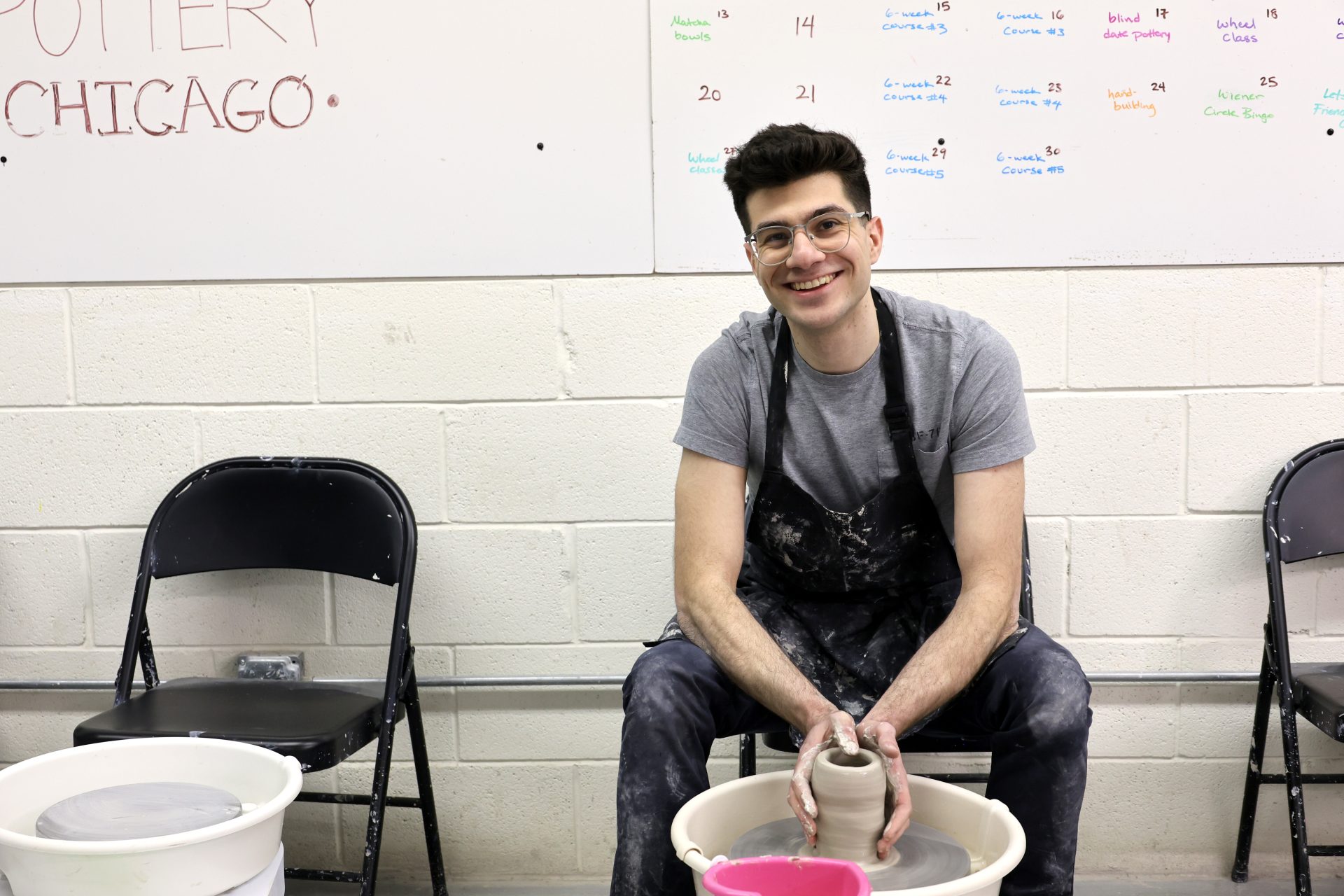 Covered in clay, open to love: pottery blind dates take shape