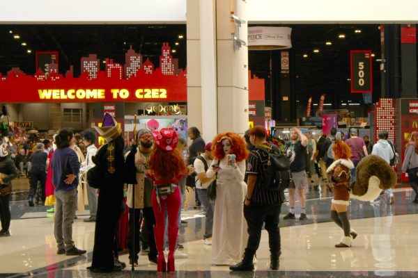 Cosplayers and attendees gather at McCormick Place for the Chicago Comic & Entertainment Expo (C2E2) on Friday, April 11, 2025. Many different fanbases were represented, with costumers dressed in everything from "Marvel Rivals" to "Critical Role" characters.
