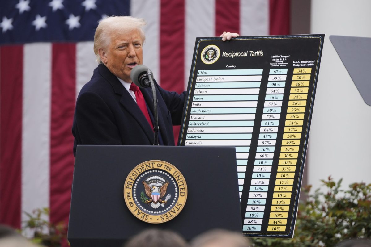 President Donald Trump speaks during an event to announce new tariffs in the Rose Garden at the White House, Wednesday, April 2, 2025, in Washington. 