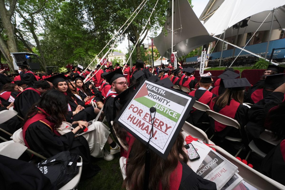 Graduating students attend commencement ceremonies at Harvard University, Thursday, May 29, 2025 in Cambridge, Mass. 